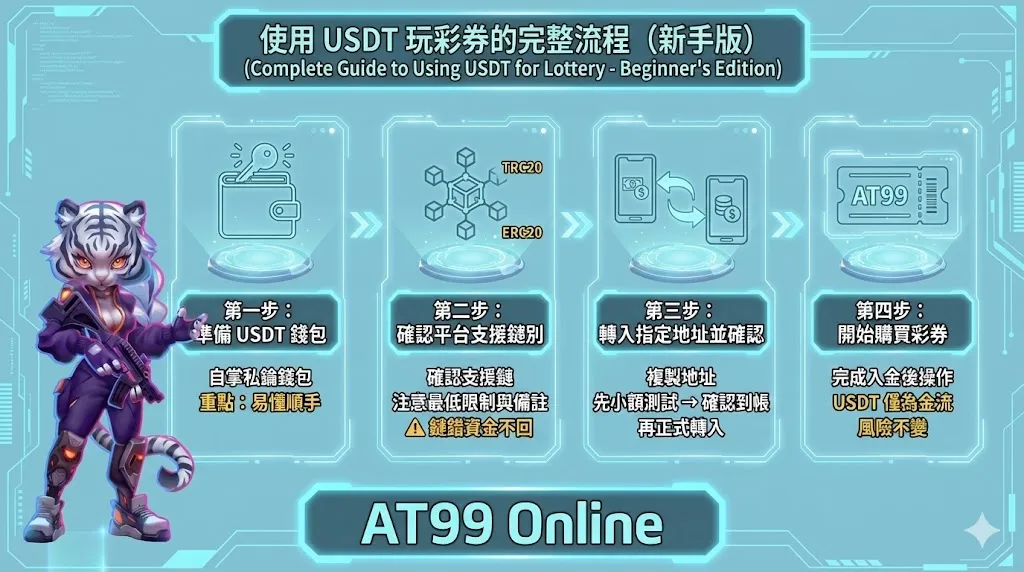 使用 USDT 玩彩券的完整流程與省手續費技巧（AT99娛樂Online 實戰指南）