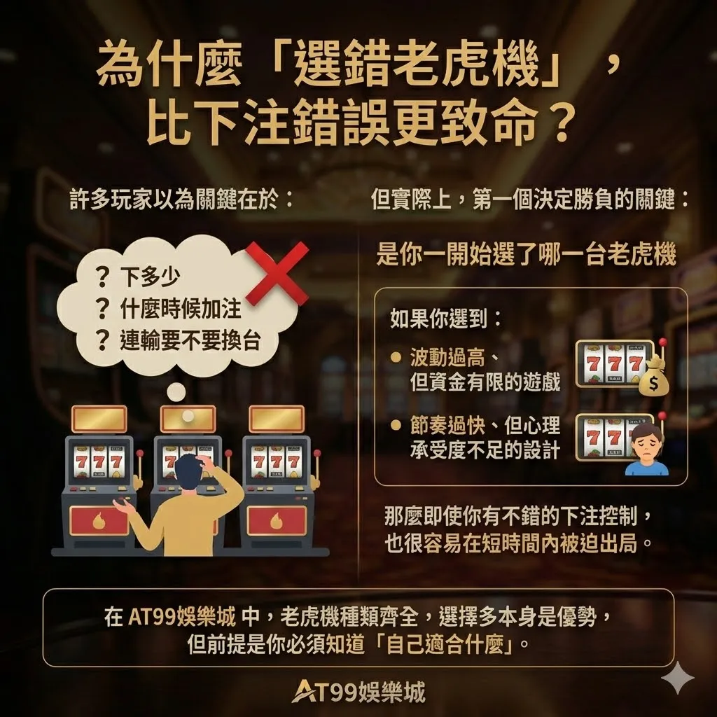 老虎機選台策略全解析：在 AT99娛樂城 找到真正適合你的遊戲