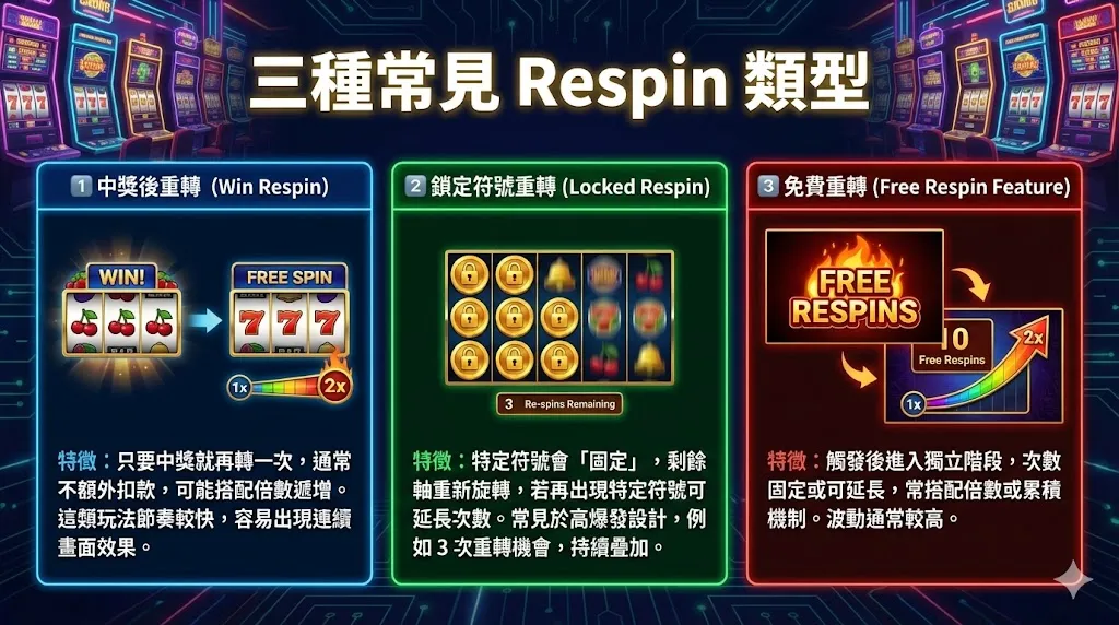 Respin 是什麼？老虎機重轉機制原理、風險與適合族群完整解析