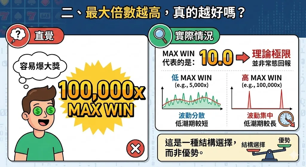 老虎機最大倍數有意義嗎？Max Win 數字背後的真實風險解析