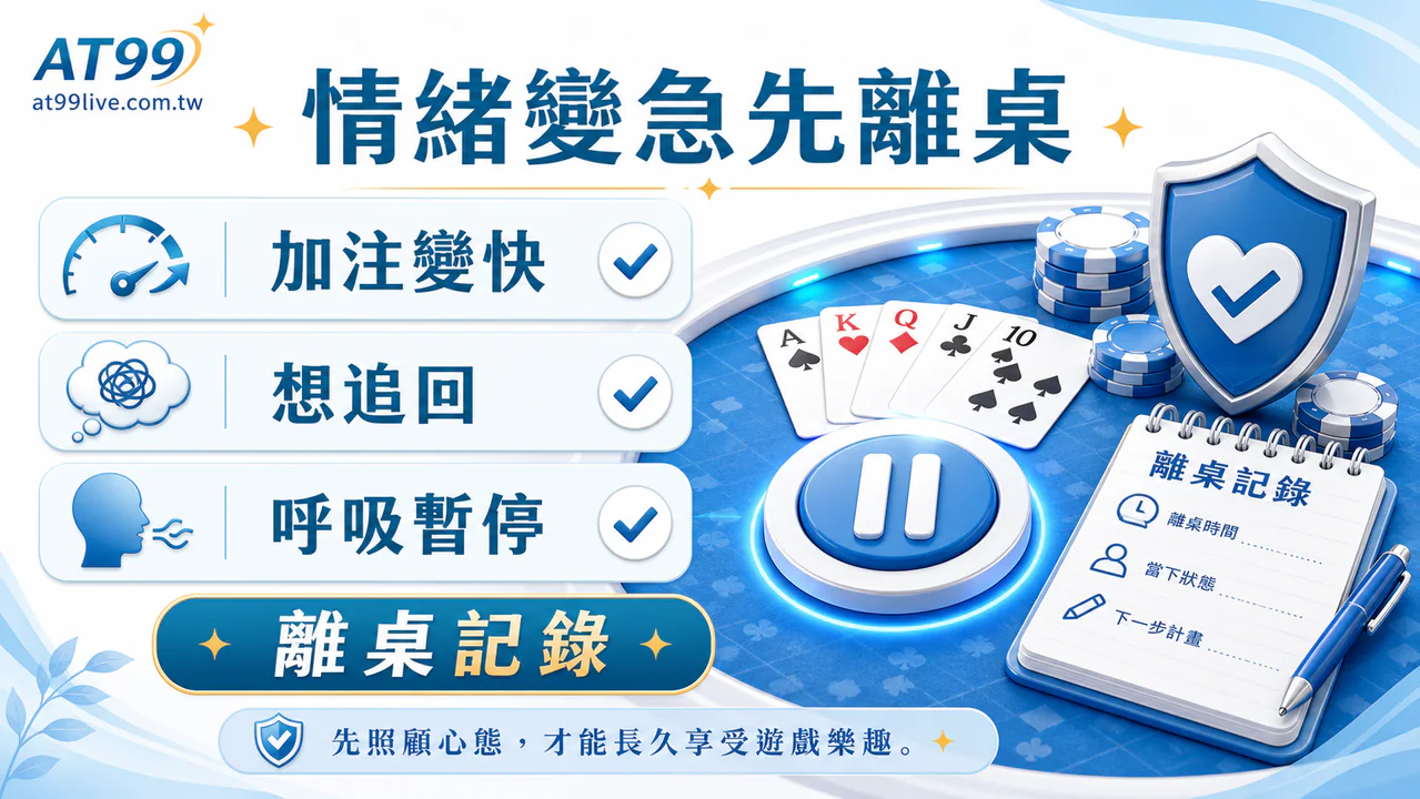 AT99 棋牌高手什麼時候該停手：情緒離桌判斷