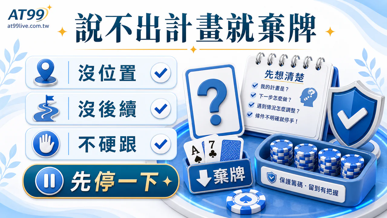 AT99 翻牌前決策：沒有計畫先棄牌